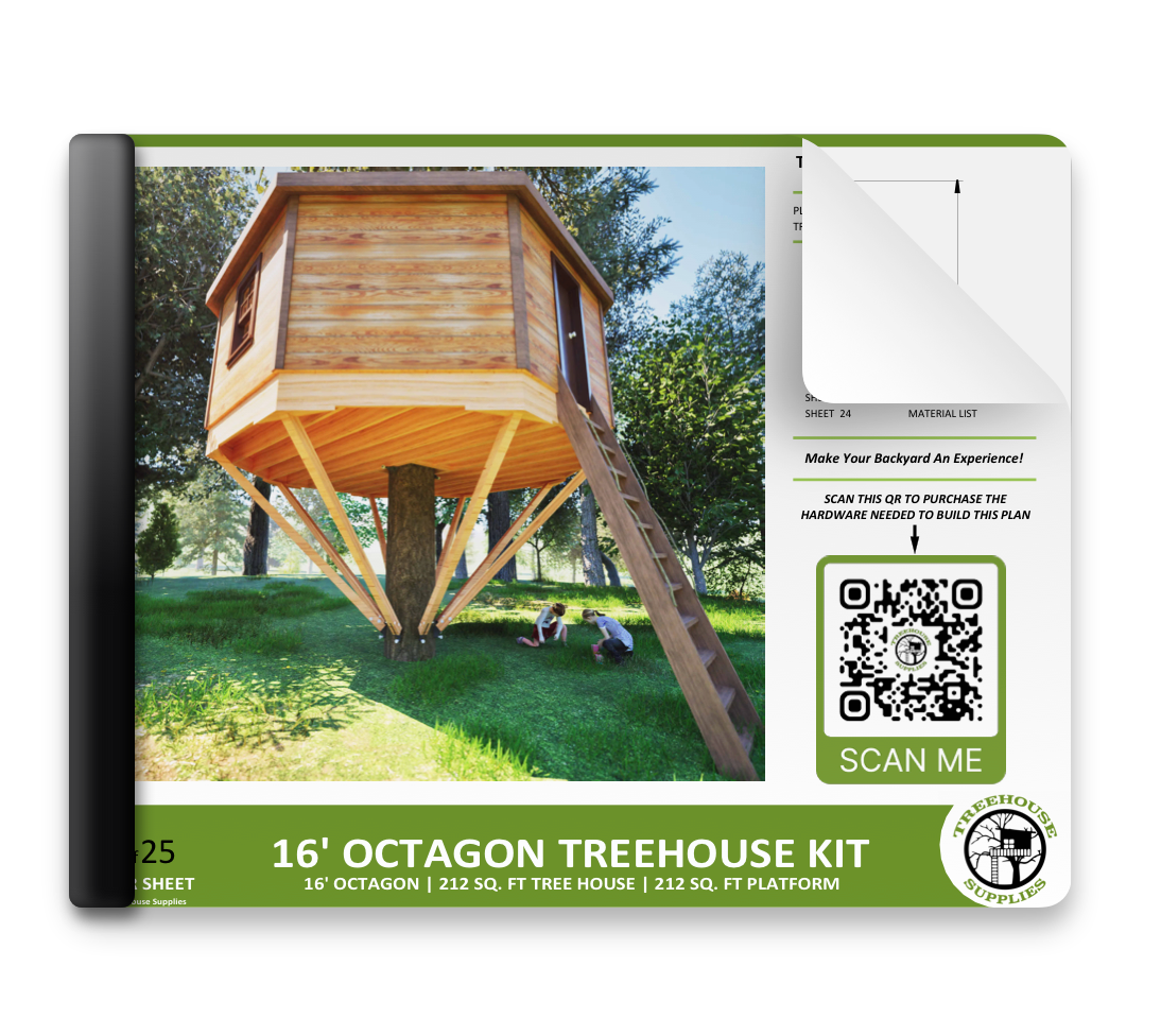 THE BLACK HILLS © : 16' Octagon Treehouse Plan