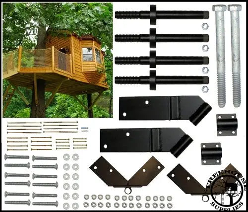 TWO TREE 8'X14' RECTANGLE TREEHOUSE KIT - Treehouse Supplies