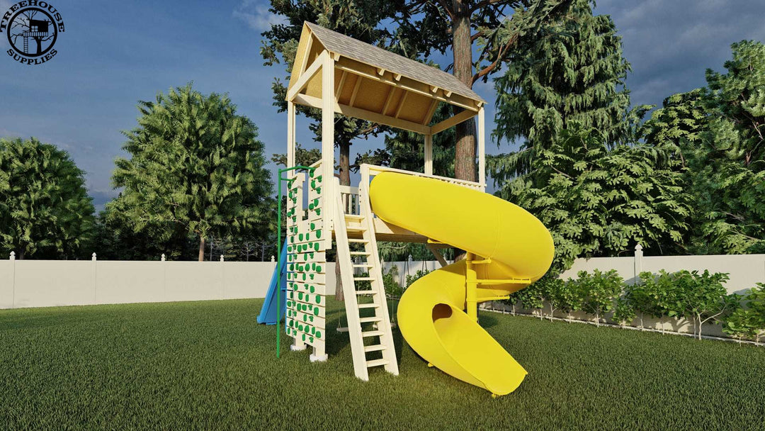 PLAYGROUND 1 Tree 2 Post Treehouse Plan | Treehouse Plans & Hardware ...