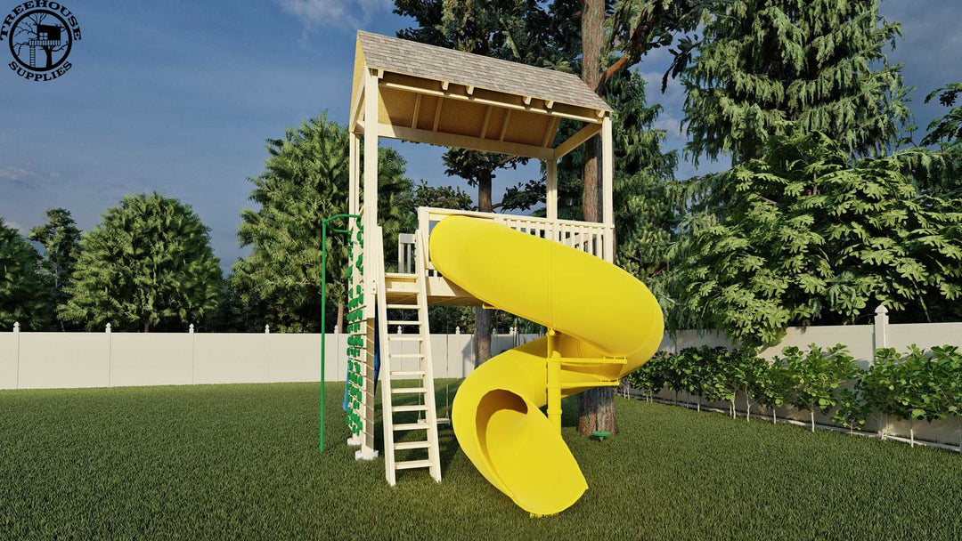 PLAYGROUND 1 Tree 2 Post Treehouse Plan | Treehouse Plans & Hardware ...