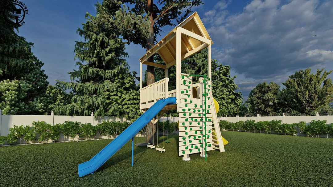 PLAYGROUND 1 Tree 2 Post Treehouse Plan | Treehouse Plans & Hardware ...